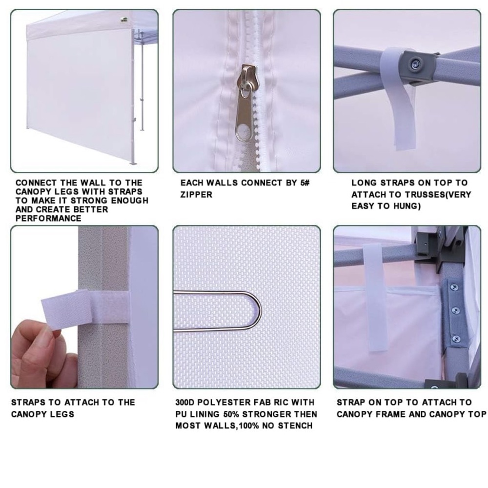 Blue Pop-Up Canopy Side Wall Panel - Picture 5 of 8